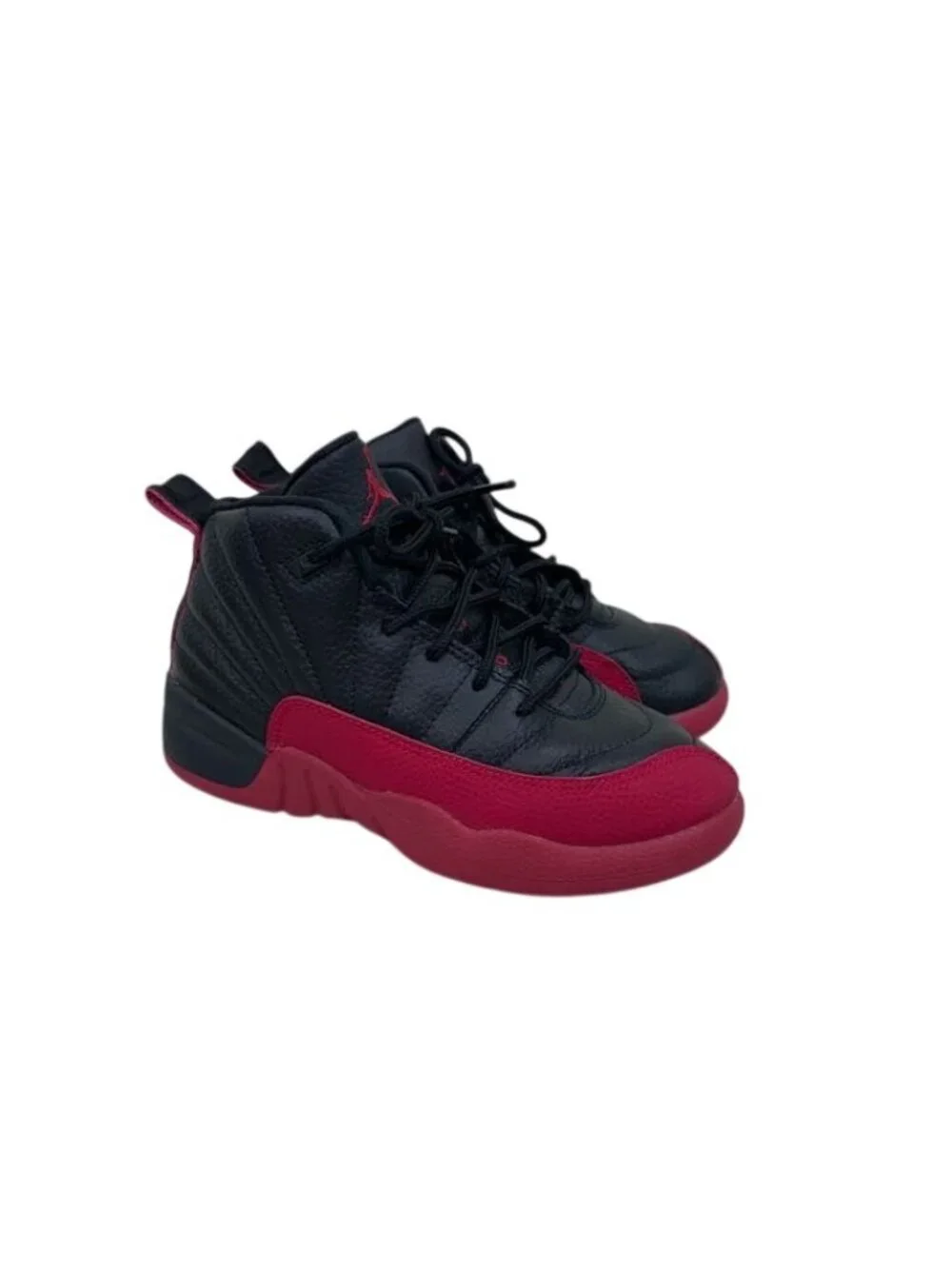 Jordan 12 Retro Flu Game Red Black High Top Sneakers Shoes 151186-002 Boys 13C
